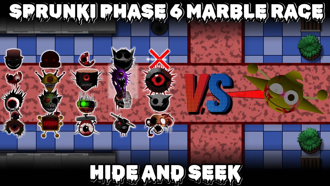 Incredibox Sprunki Phase 6 Vs. Seeker - Hide and Seek Marble Race In Aldogoo