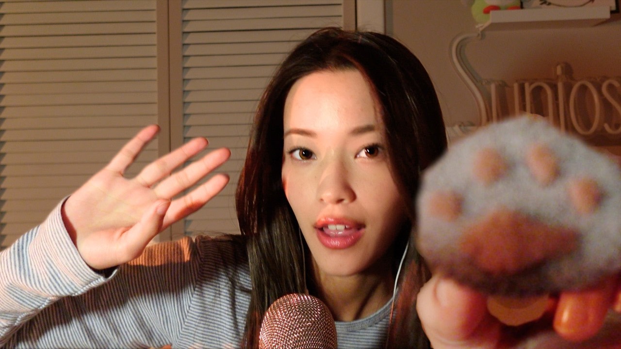 ASMR Deep Sleep Triggers🦋Tapping Whispering & Mouth Sounds for Relaxation🩵Sensitive Ear attention ￼