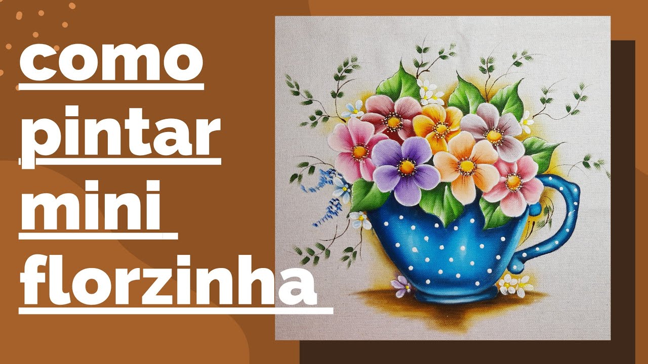 pintura em tecido como pintar mini florzinha para iniciantes