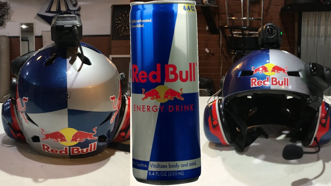 How To Build A Rattle Can RedBull Paramotor Helmet With Bluetooth Comms.