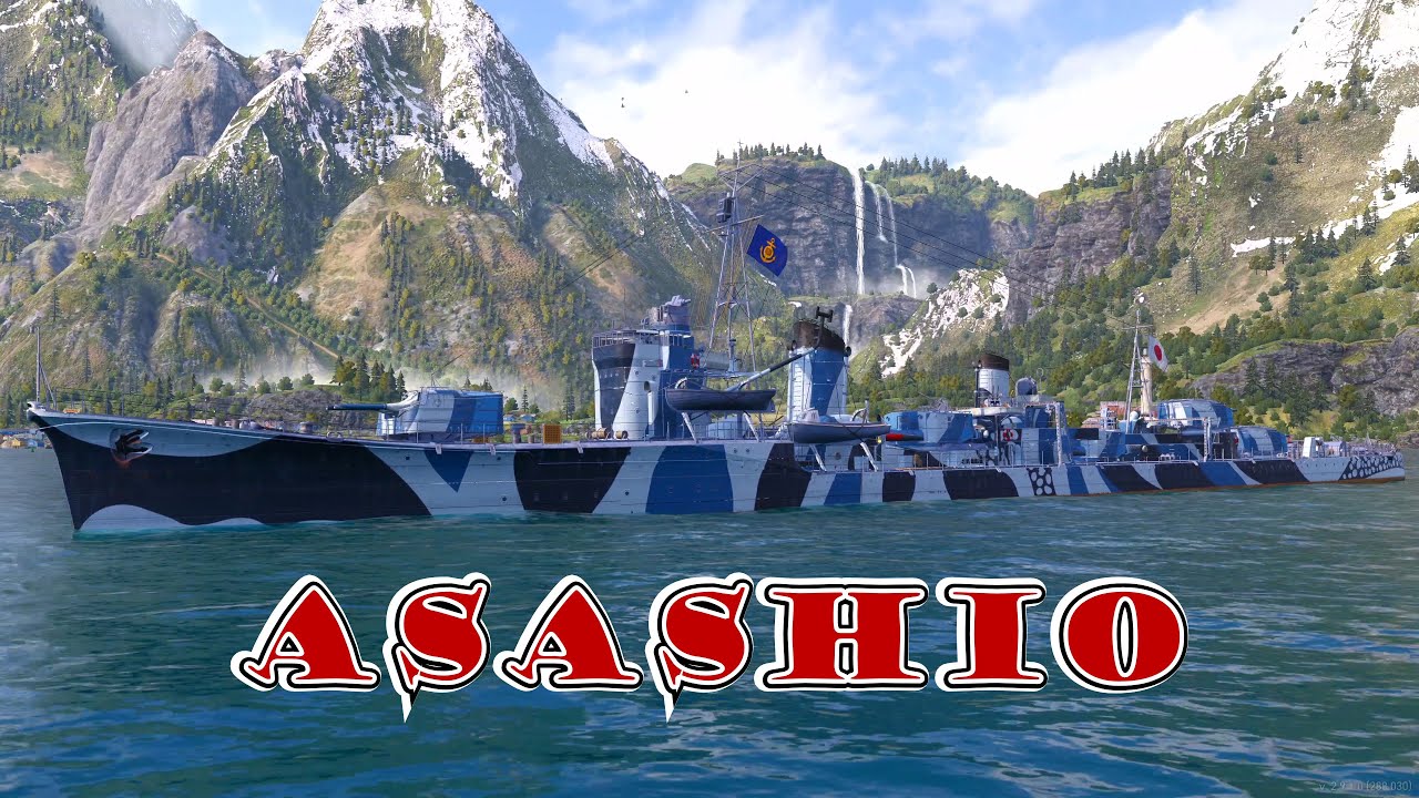 Meet The Asashio! Tier 6 Japanese Destroyer (World of Warships Legends Xbox One X) 4k
