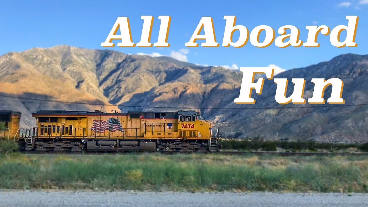 Alongside Union Pacific 7474 - American Freight Train