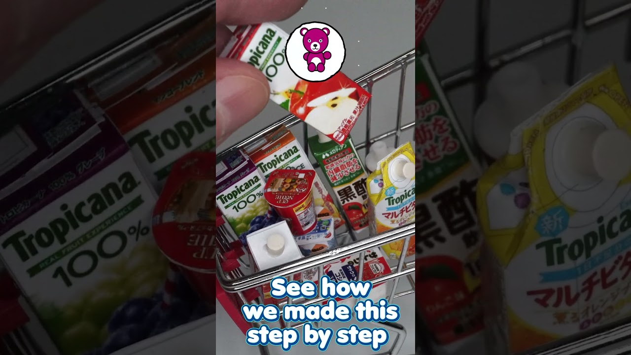 Tiny Grocery Haul for My Dolls! 🛍️ Mini Brands DIY  #minibrands #dollhouse #diy