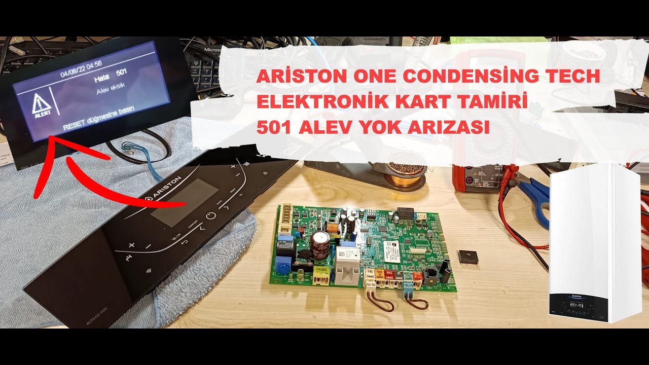 Ariston Genus One System Kombi 501, 504, 5p3, 309, 303, 5p6, Alev Yok Hatası , Kart Tamiri #ariston