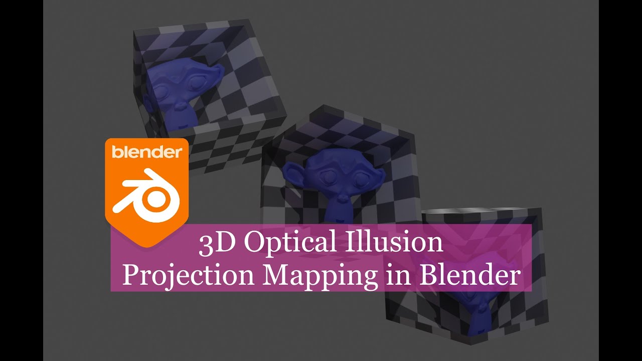 BSLIVE 3D Optical Illusion Using Blender Projection Mapping Paint Technique