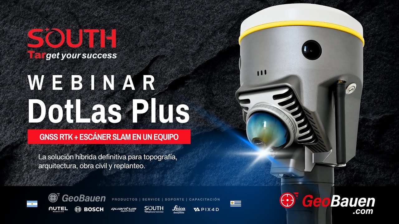 Webinar South DotLas Plus | El primer híbrido GNSS RTK + Escáner Lidar de Mano | GeoBauen