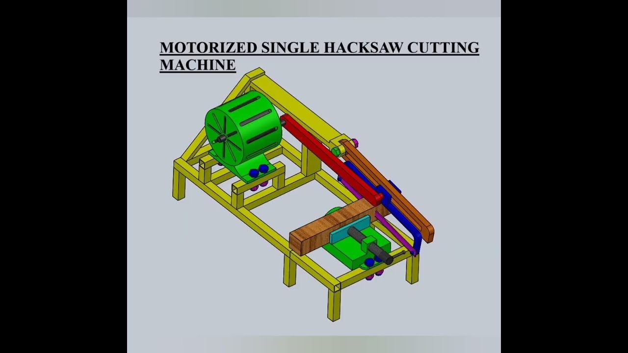 Mechanical Project- Motorized Single Hacksaw Cutting Machine.