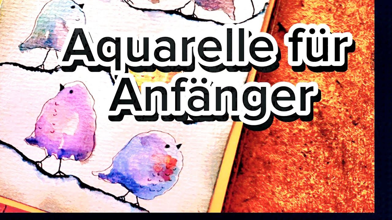 Aquarell Watercolor Vögel zum nachmalen