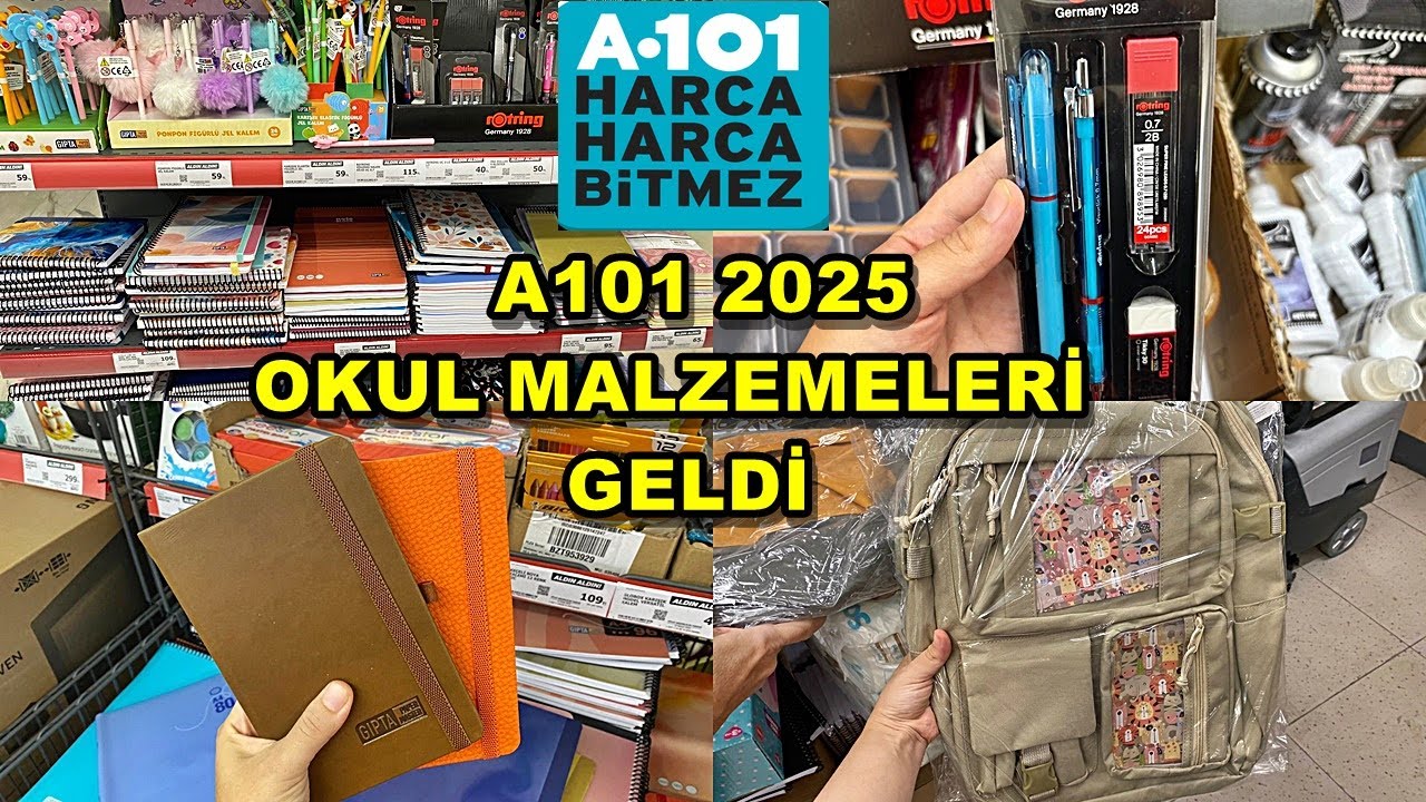 A101 OKULA DÖNÜŞ 2025‼️🔊 A101 MARKET OKUL KIRTASİYE MALZEMELERİ GELD‼️💯A101 AKTÜEL ERKEN ÇEKİM🔊