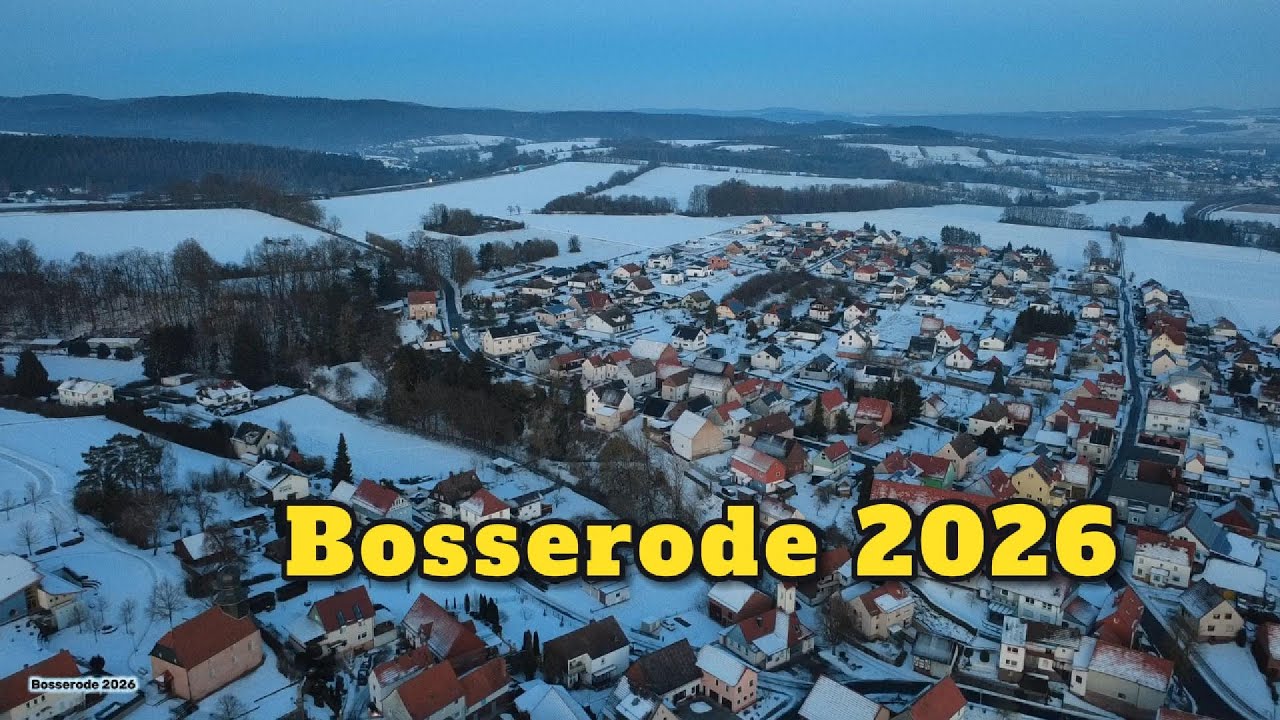 Bosserode Drone Kamerasından Görüntüler 🚁 Kar Manzaraları❄️Karlı Manzaralar❄️Almanya Köy Görüntüleri