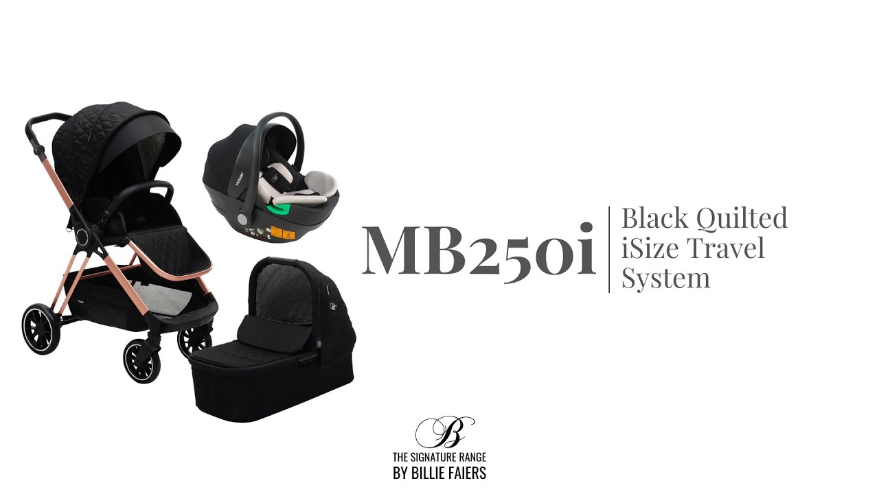 MB250i | Get to know the Black Quilted MB250i iSize Travel System