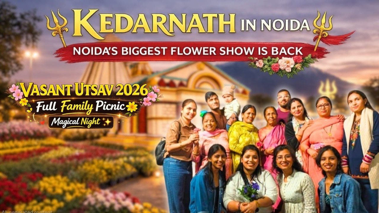 Kedarnath in Delhi? 😍 | Vasant Utsav 2026🌸 | Picnic to Magical Night ✨ | Full Family Outing Vlog 💛