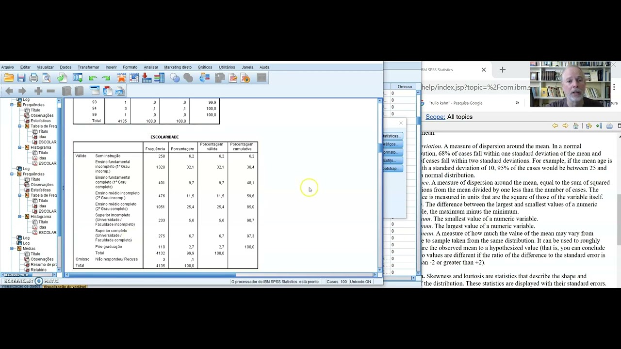 Estatística descritiva com o SPSS