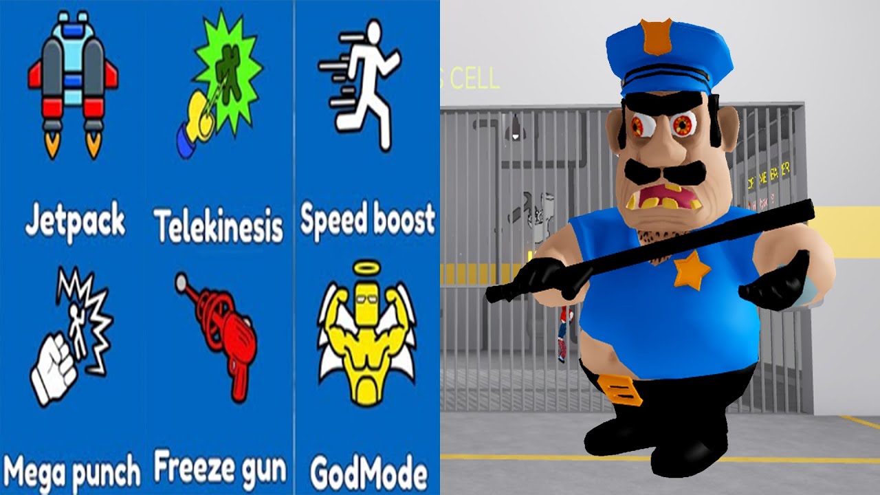 BRUNO PRISON RUN! (Obby) All Items & All Morphs Unlocked: Bruno, Dog, Polly, Tank, Police Man Game