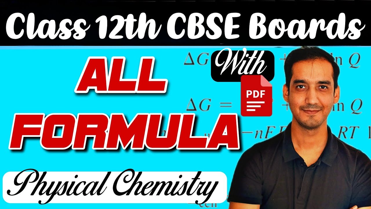 All Formula | Physical Chemistry | Class 12 Chemistry | CBSE Board