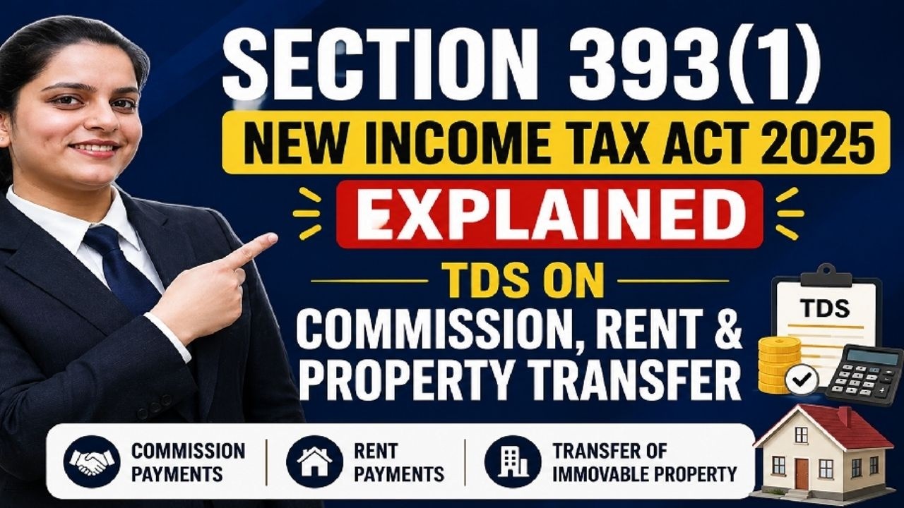 Section 393(1) New Income Tax Act 2025 Explained | TDS on Commission, Rent & Property Transfer