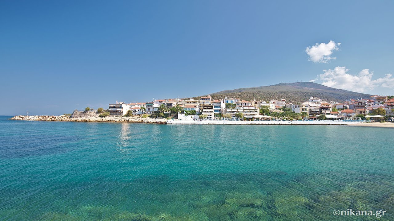 City Beach in Skala Maries (Marion) on Thassos Island 2019