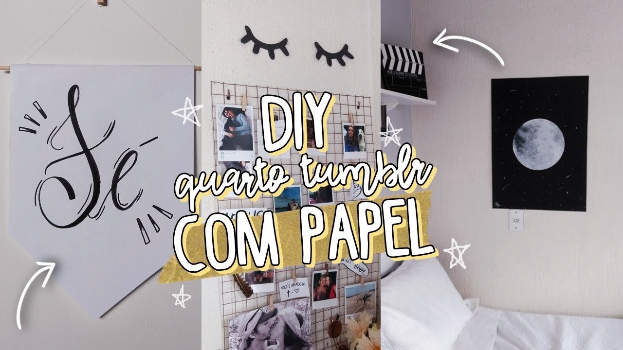 COMO FAZER DECORAÇÃO PARA O QUARTO USANDO PAPEL!!