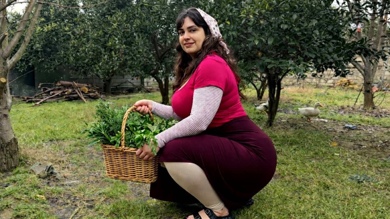 Cooking a Traditional Spinach Dish | Rural Village Life in Iran