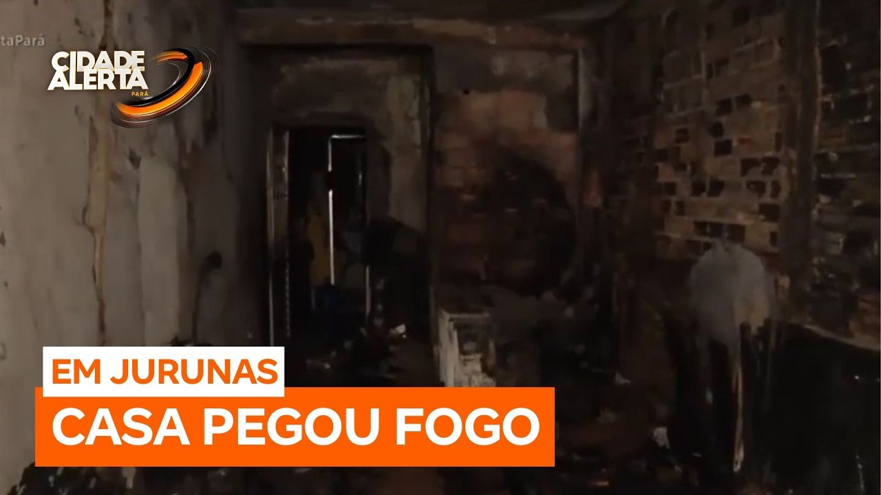 Casa com sete pessoas pega fogo bairro Cidade Jurunas, em Belém (PA)