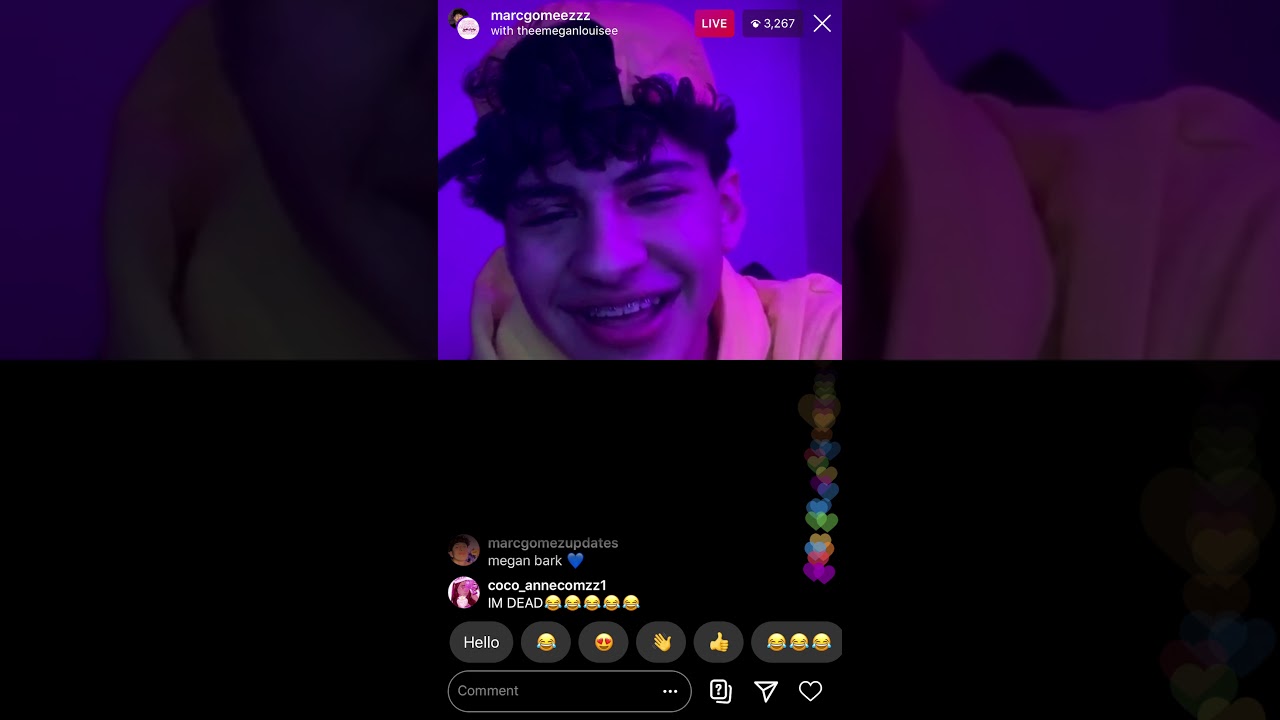 Marc Gomez live with Theemeganlouisee and spilling tea on Anne dating Alejandro Rosario(04.14.2020)