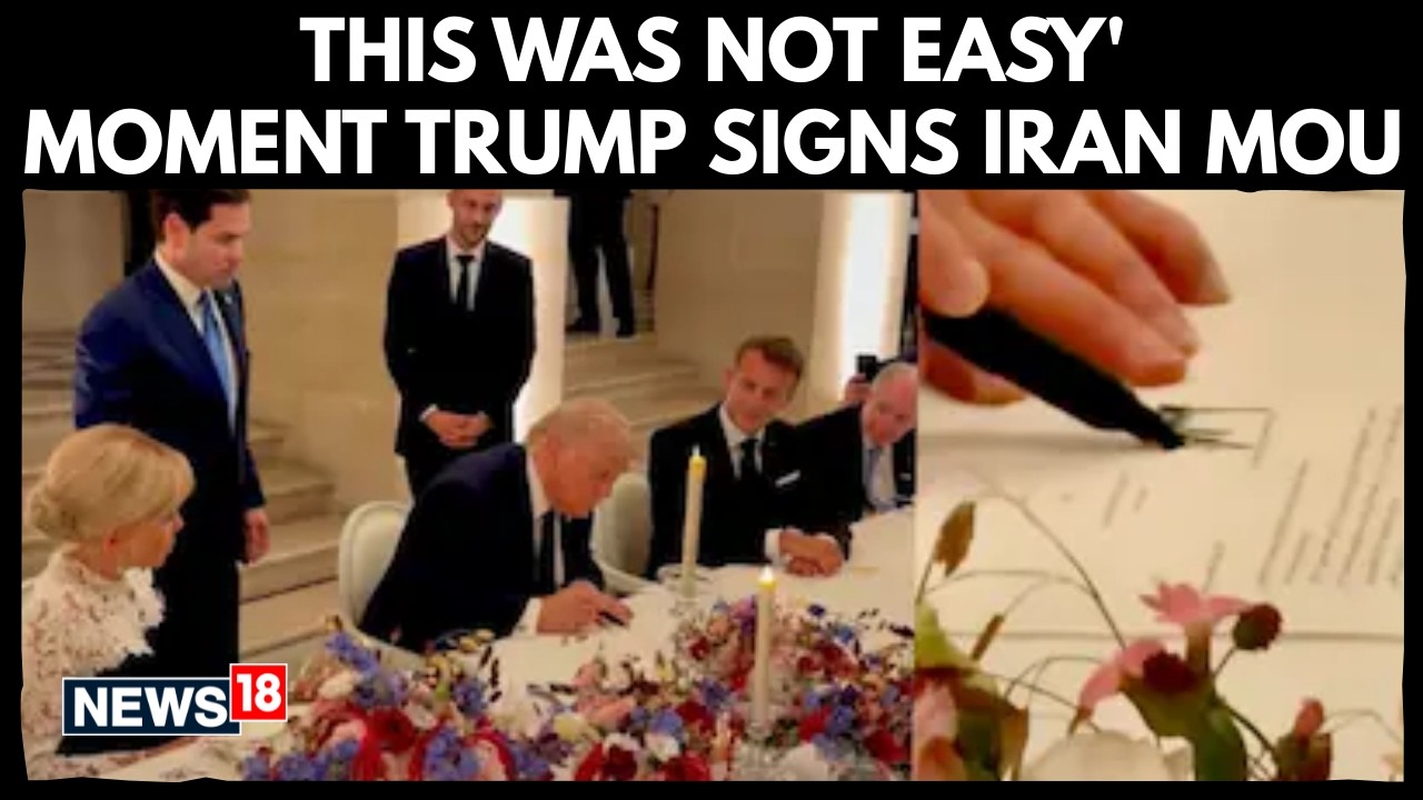 Donald Trump and Iran President Pezeshkian Sign Peace Deal at Versailles After G7 Summit | N18G