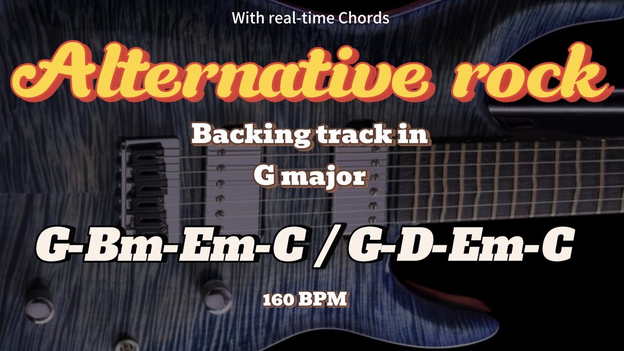Rock guitar backing track in G major | New guitar backing track 