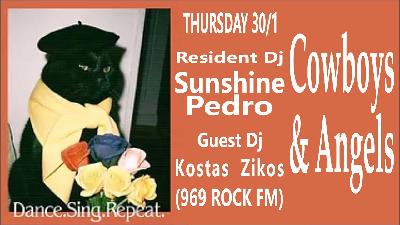 COWBOYS & ANGELS w/ SUNSHINE PEDRO and GUEST DJ KOSTAS ZIKOS