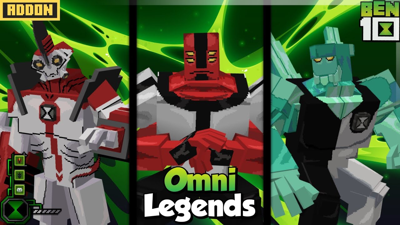 BEST BEN 10 ADDON FOR MINECRAFT BEDROCK | OMNI LEGENDS MCPE 1.21+ 