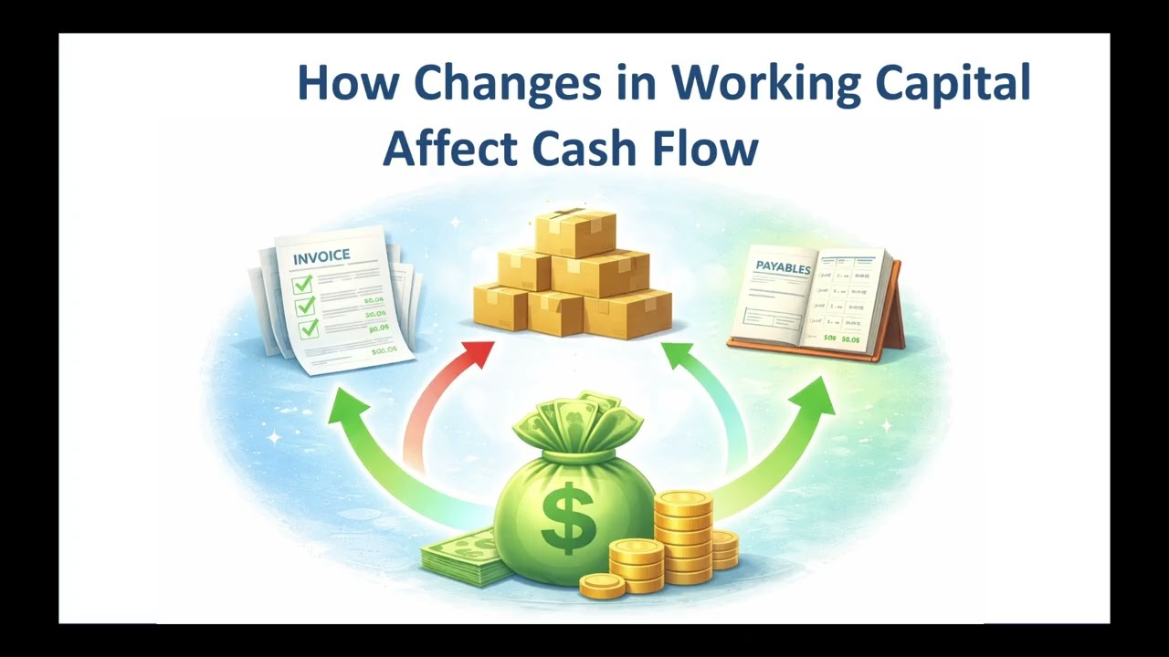 Prepare a Cash Flow Statement using Balance Sheet and Income Statement | Indirect Method