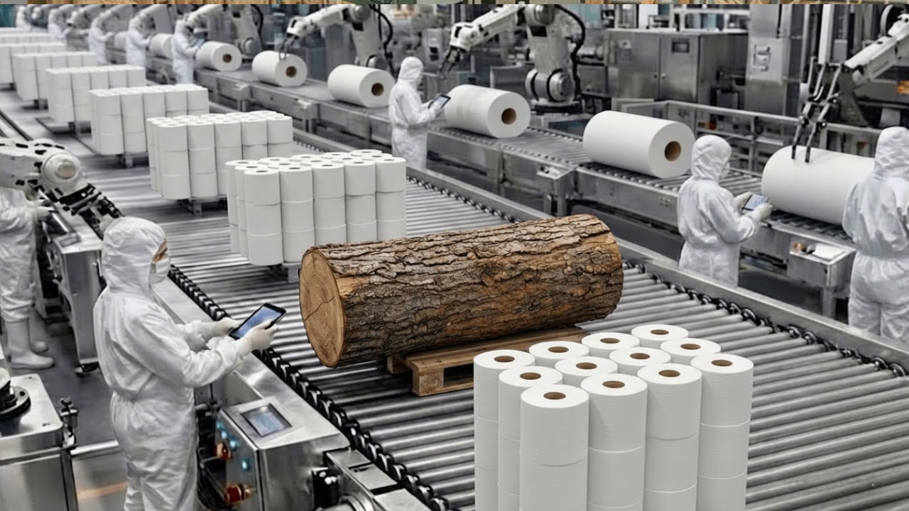 🔥Inside the Charmin Factory 🏭🧻| From Raw Wood Logs to Ultra-Soft Toilet Paper–Full Process Revealed😱