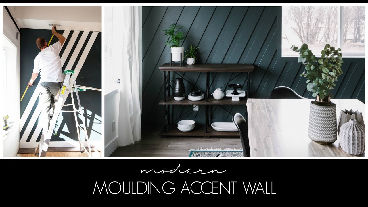 A Modern DIY Moulding Accent Wall | How to Install a Moulding Feature Wall