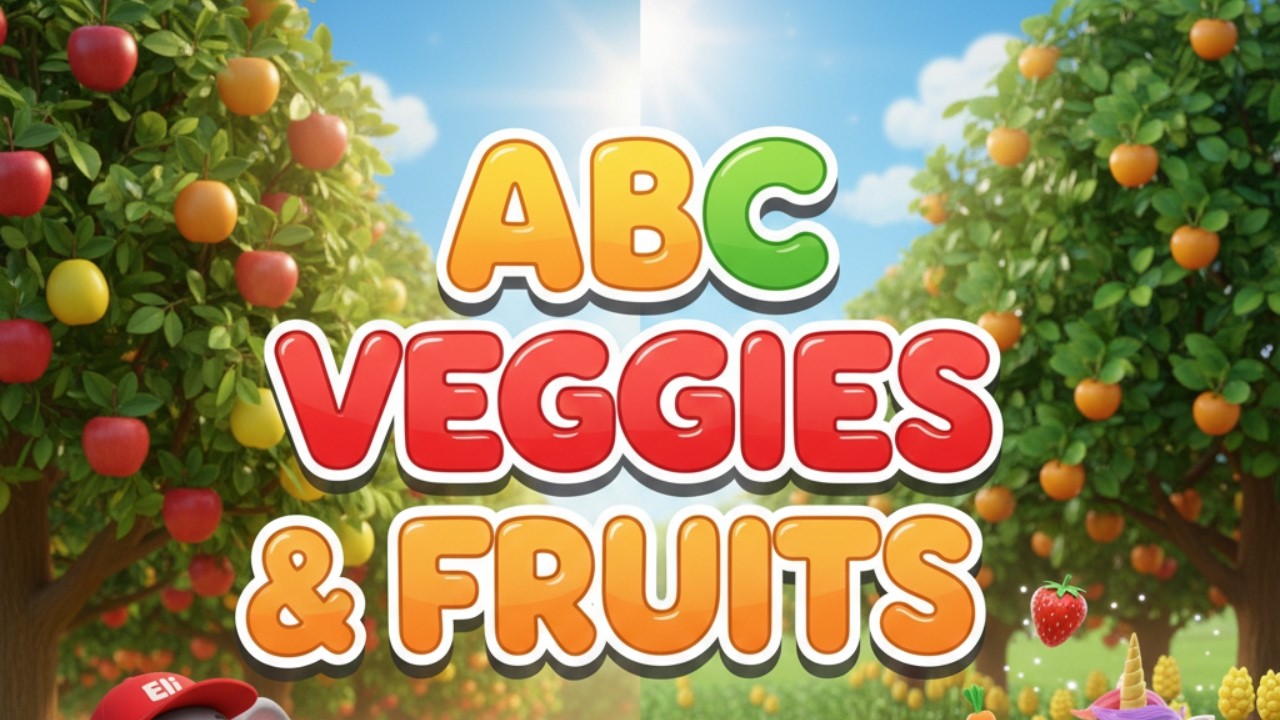 ABC Vegetables & Fruits | Learn A to Z Healthy Foods | Elephant ELI & Unicorn | ABC Spotlight
