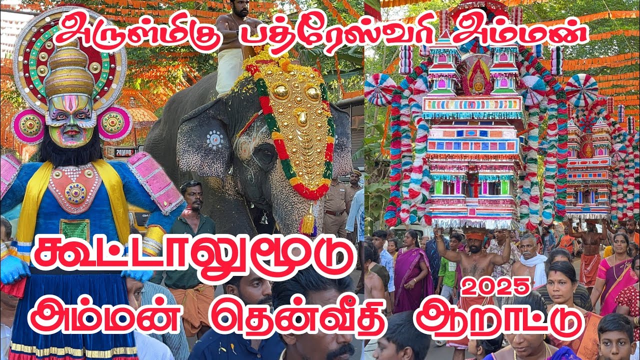 Koottalumoodu Bhadreswari Amman Kovil தென்வீதி ஆறாட்டு | Koottalumoodu Aarattu 2025 #koottalumoodu