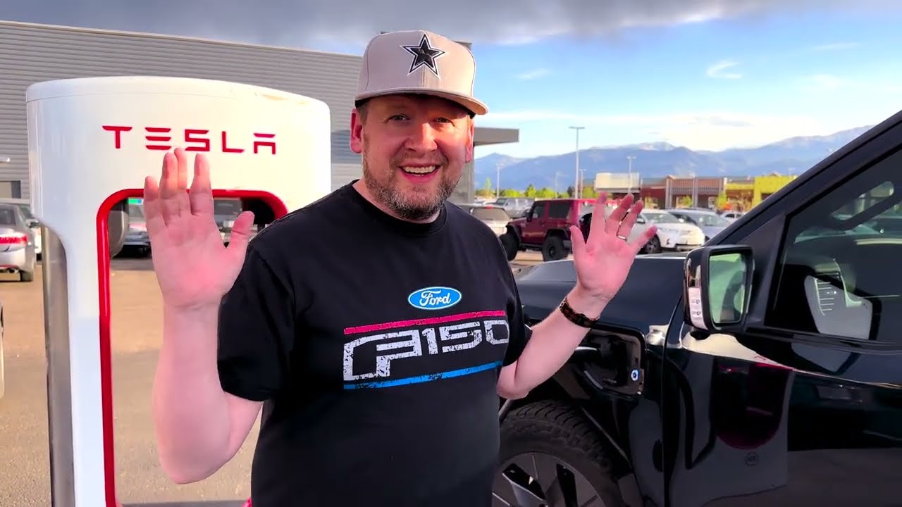 First Time Using New Adapter at Tesla Supercharger - Lightning Mike