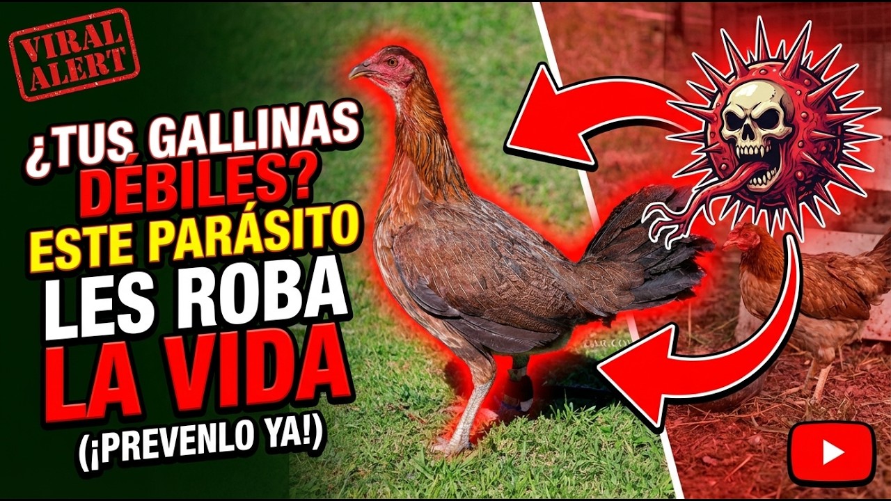 ¿Tus gallinas están débiles? ESTE parásito les está robando la vida en secreto.