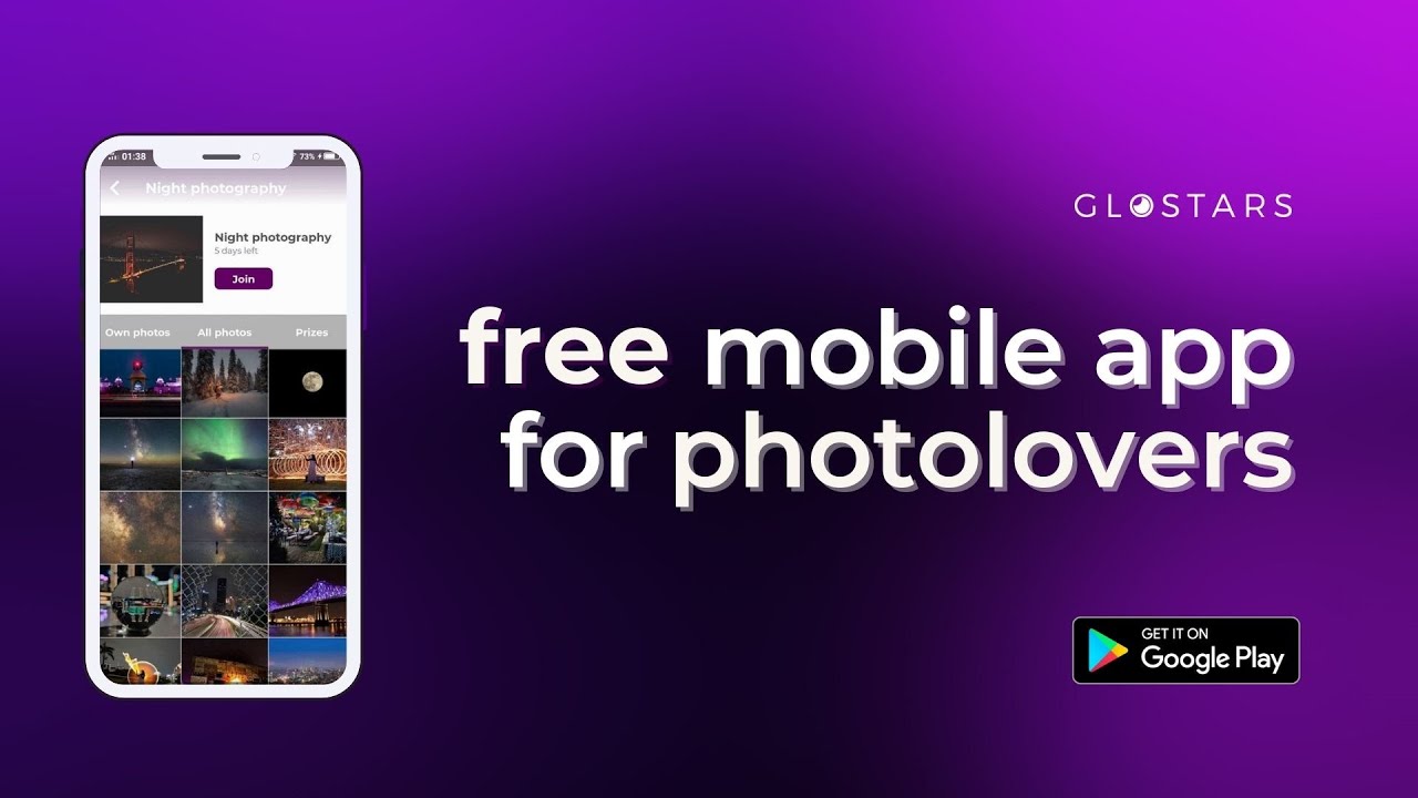Glostars • Free Photo Sharing Mobile App • Join Weekly Photo Contests