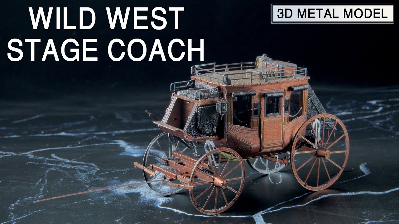 3D Metal Model | Metal Earth WILD WEST STAGE COACH (colored)