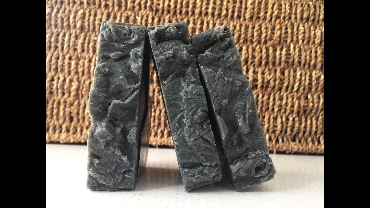 Soap Cutting Charcoal, Calendula and Lavender Hot Process soaps