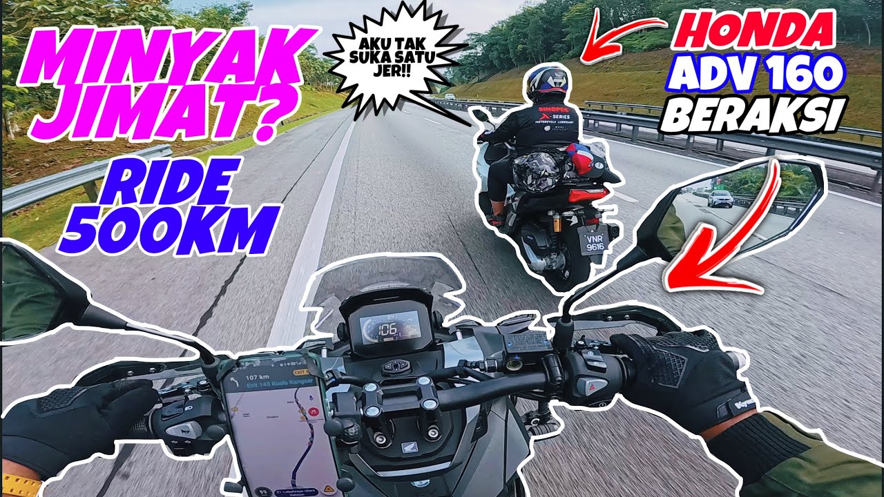 #1038 HONDA ADV160 RIDE JAUH!!TEST KESELESAAN DAN MINYAK! JIMAT KE?