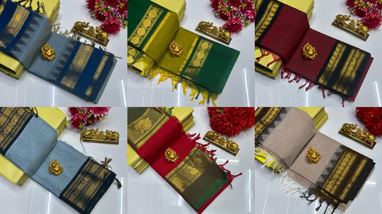 New arrival of kanchi cotton sarees ✨ More details please text me in what'sapp-8072957889 