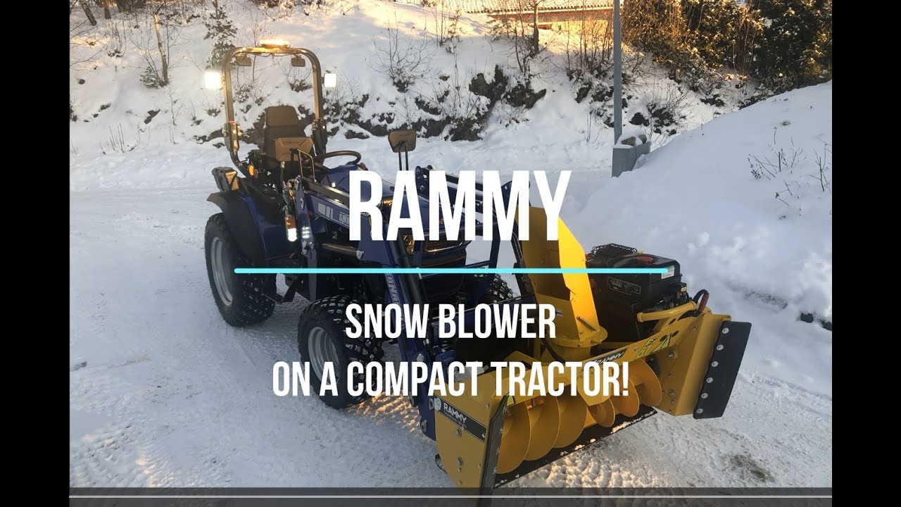 Compact tractor Farmtrac and Rammy, part 2: snow blowing.