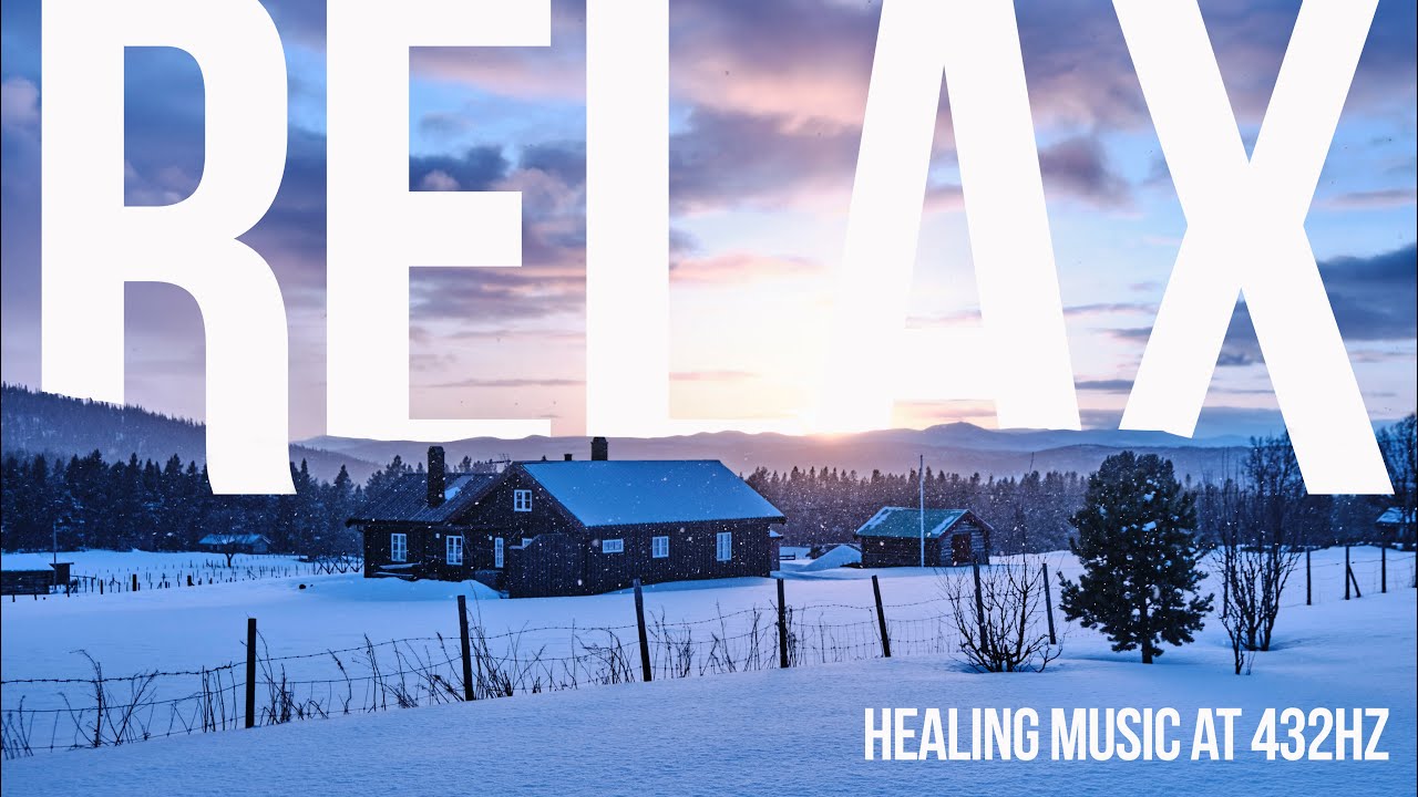 Relaxing Music for Yoga and Meditation during a Spectacular Snow Sunset | Earth Music at 432Hz