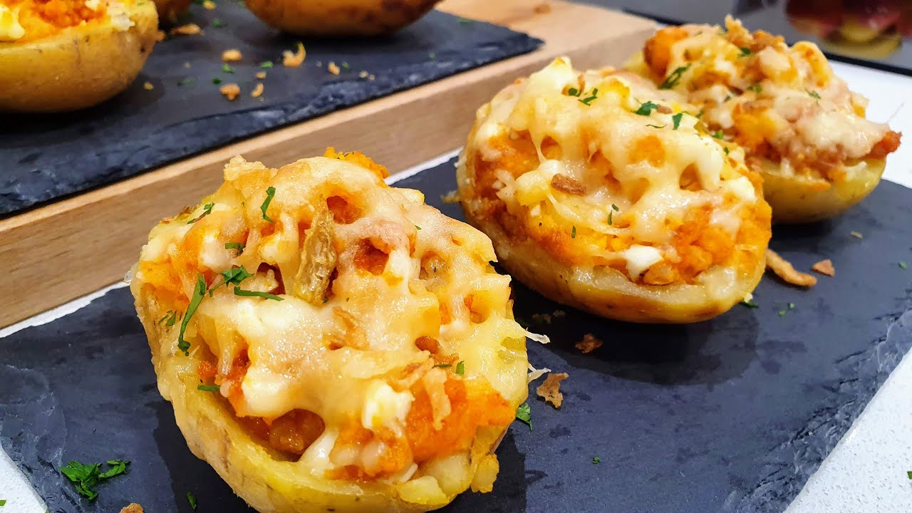 Patatas rellenas de SOBRASADA Y QUESO