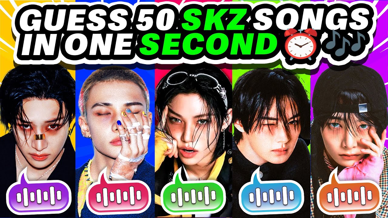 GUESS 50 STRAY KIDS SONGS IN 1 SECOND 🎶 STRAY KIDS QUIZ ❤️🖤 - KPOP QUIZ 2025
