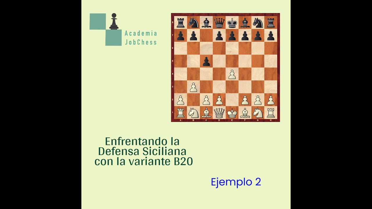 Enfrentando la Defensa Siciliana con la variante B20 - Ejemplo 2