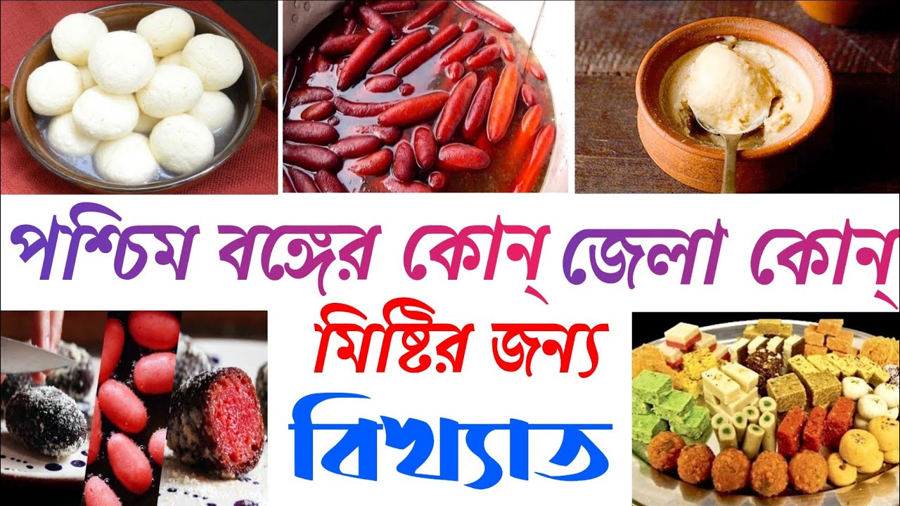 পশ্চিম বঙ্গের কোন্ জেলার কোন্ মিষ্টি বিখ্যাত - জেনে নিন || District-wise Most Traditional Sweets W.B