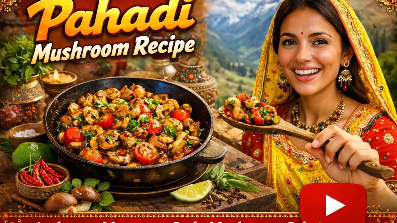 Pahadi Mushroom Recipe | Authentic Mountain Style Mushroom Sabzi