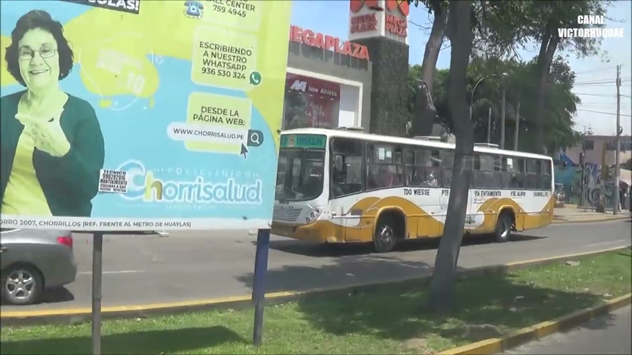 Saliendo del paradero inicial de la Empresa de Transportes ETUSA - Ruta 7501.