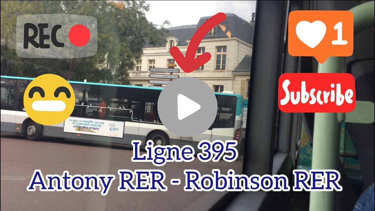 Bus RATP- Ligne 395- Antony RER_Robinson RER - [HD]